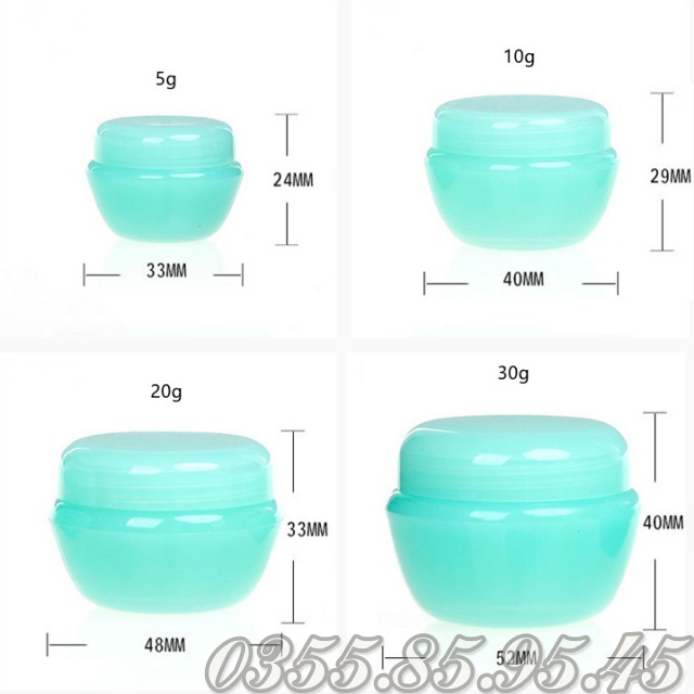 Hũ nhựa NẤM đựng kem 5g 10g 20g 30g có nắp lót nhiều màu - HỦ hình NẤM chiết mỹ phẩm du lịch.