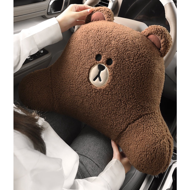 GỐI TỰA LƯNG BẢO VỆ LƯNG HÌNH GẤU BROWN DỄ THƯƠNG SIÊU MỀM MỊN