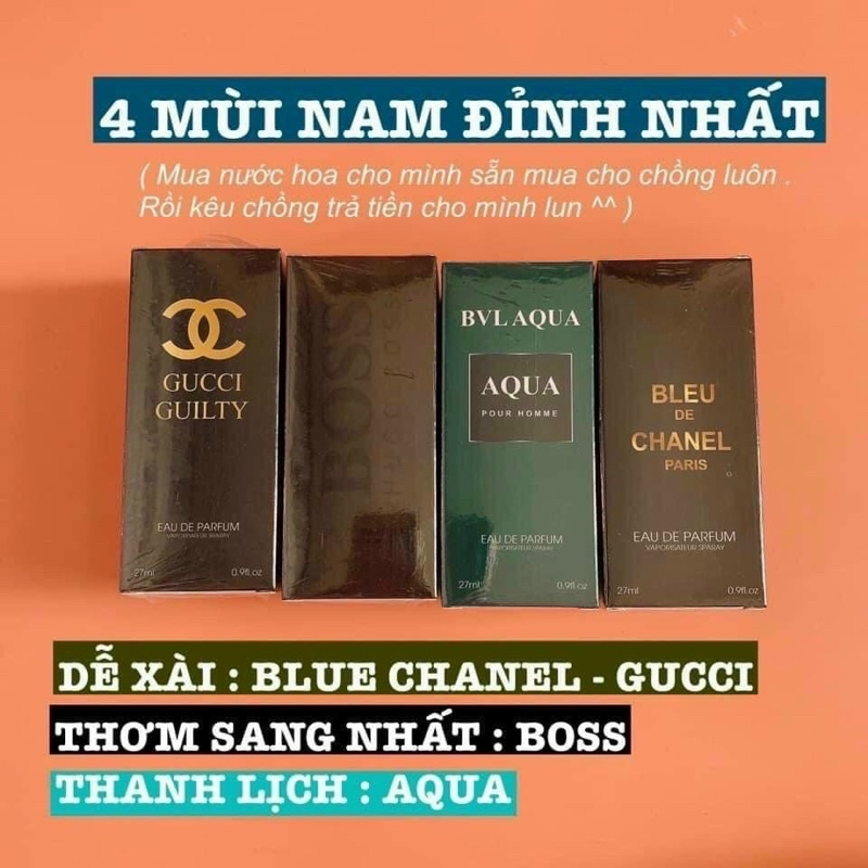 Tinh dầu nước hoa 27ml siêu thơm dai - Có hộp