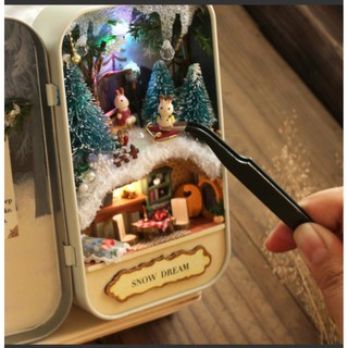 Mô hình nhà gỗ diy - box theatre - snow dream