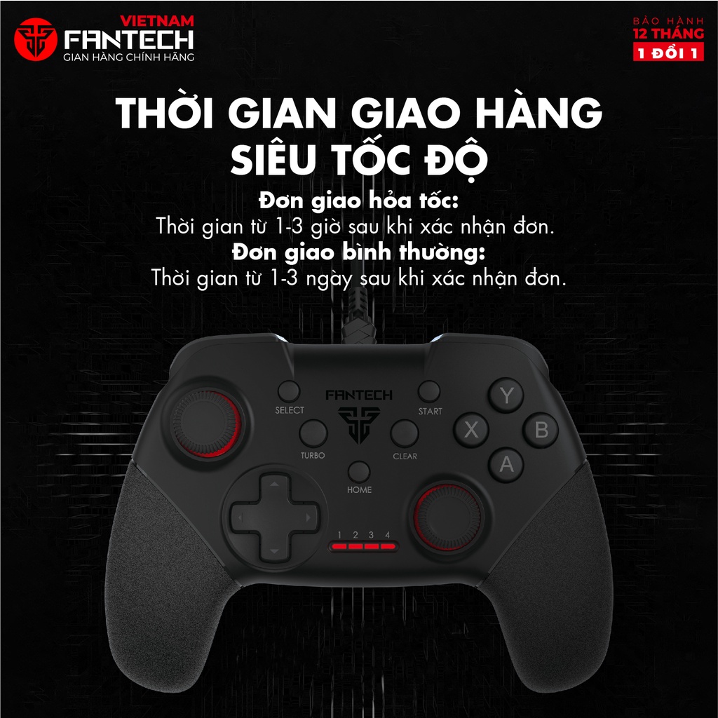 Tay Cầm Chơi Game Có Dây FANTECH SHOOTER II GP13 Có Rung 19 Nút Chân Cắm USB Tương Thích Rộng -  Phân Phối Chính Hãng