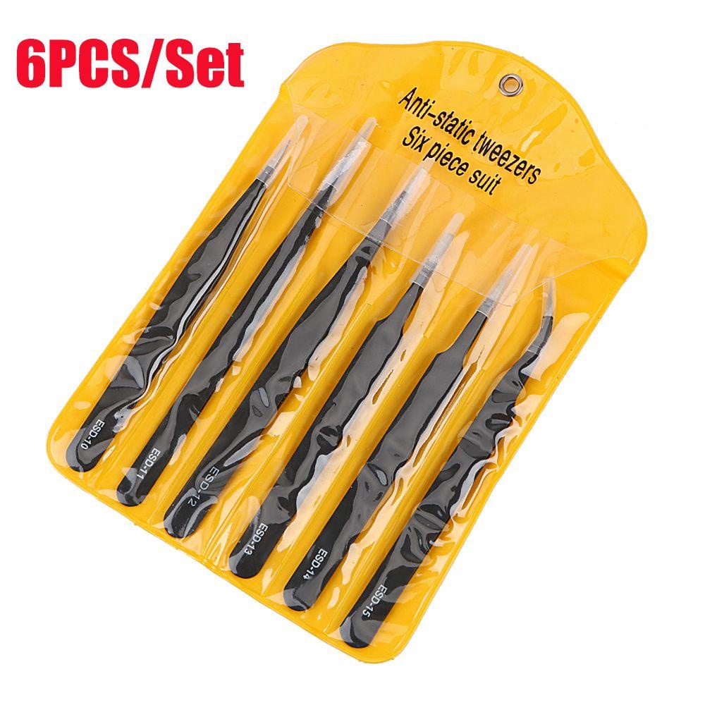 Set 6 Nhíp Đa Năng Chống Tĩnh Điện Bằng Thép Không Gỉ
