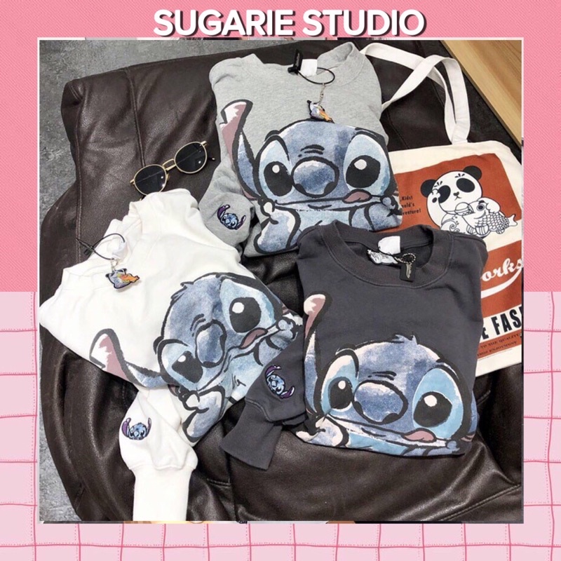 Áo sweater nỉ chuột stitch Sugarie (ảnh thật ở cuối slide) | BigBuy360 - bigbuy360.vn