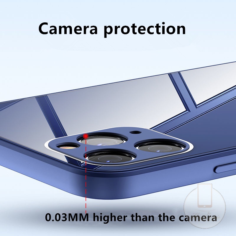 Ốp Điện Thoại Mặt Kính Lỏng Chống Trầy Xước Cho iPhone 11 12 Pro Max XR X XS Max SE 2020 8 7 6s Plus