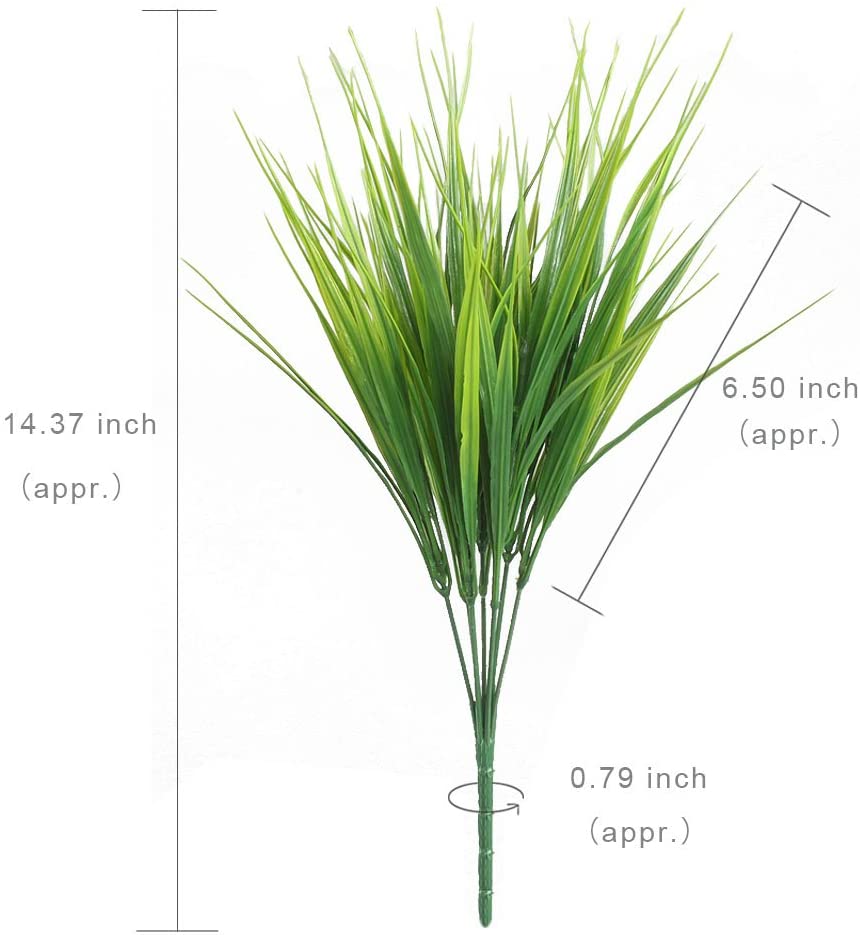 Rẻ nhất Cây ngoài trời nhân tạo, 1 cái Nhựa giả Cây xanh Cây bụi Cây lúa mì Bụi cỏ Hoa Filler Trong nhà Bên ngoài Nhà Nhà Vườn Trang trí Văn phòng H&B