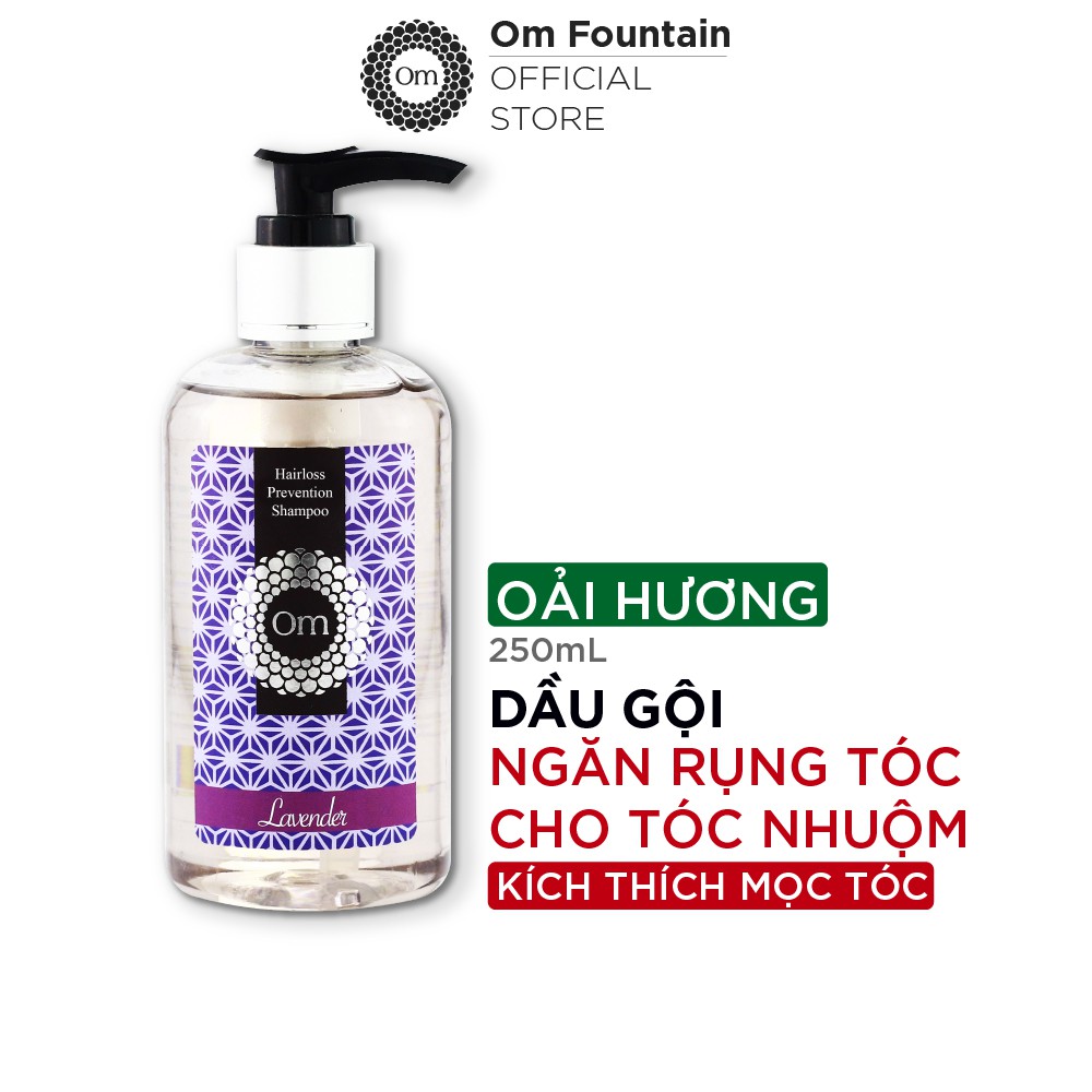 Dầu gội ngăn gàu cho tóc nhuộm giảm rụng tóc, kích thích mọc tóc Tinh dầu Oải hương Om Fountain 250ml