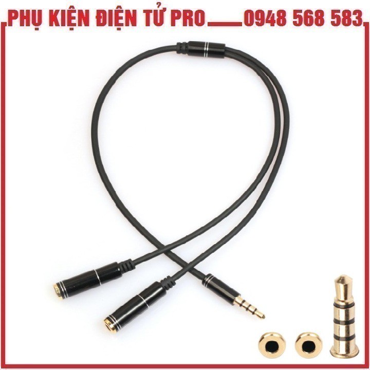 Cáp Chia Audio 3.5Mm Ra Mic Và Loa, Dây Chia Mic Và Loa Loại Tốt