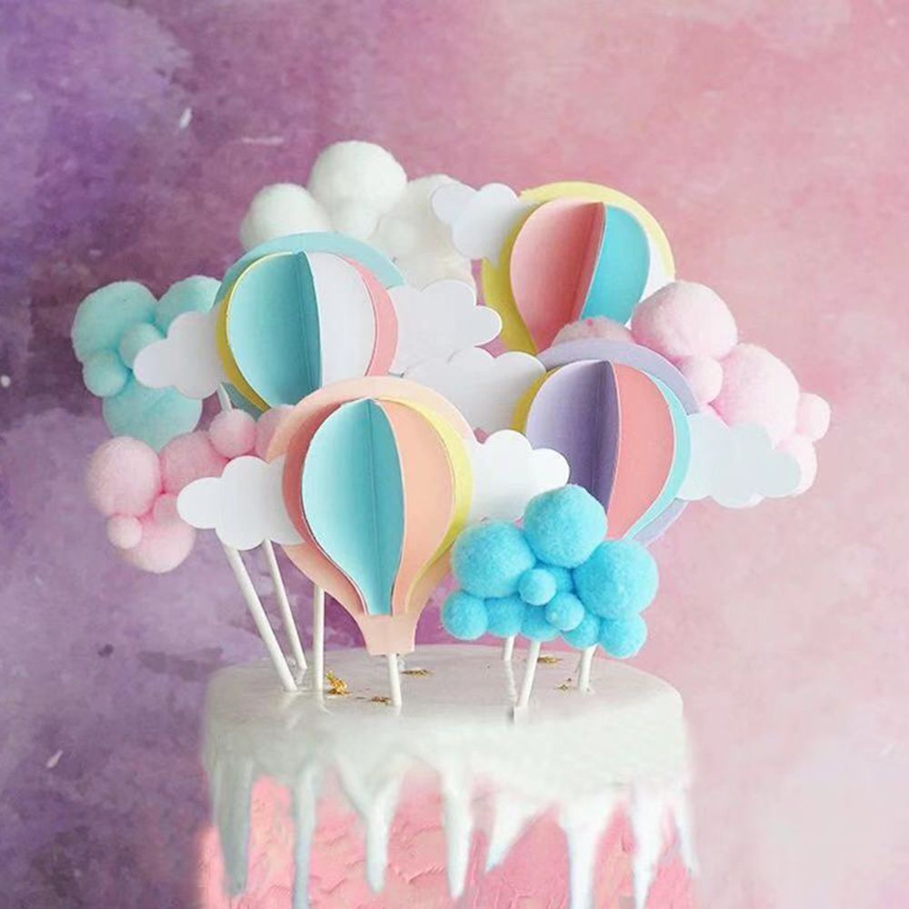 Epoch Phụ Kiện Cắm Trang Trí Bánh Kem Hình Đám Mây Nhiều Màu Dễ Thương Cho Tiệc Sinh Nhật