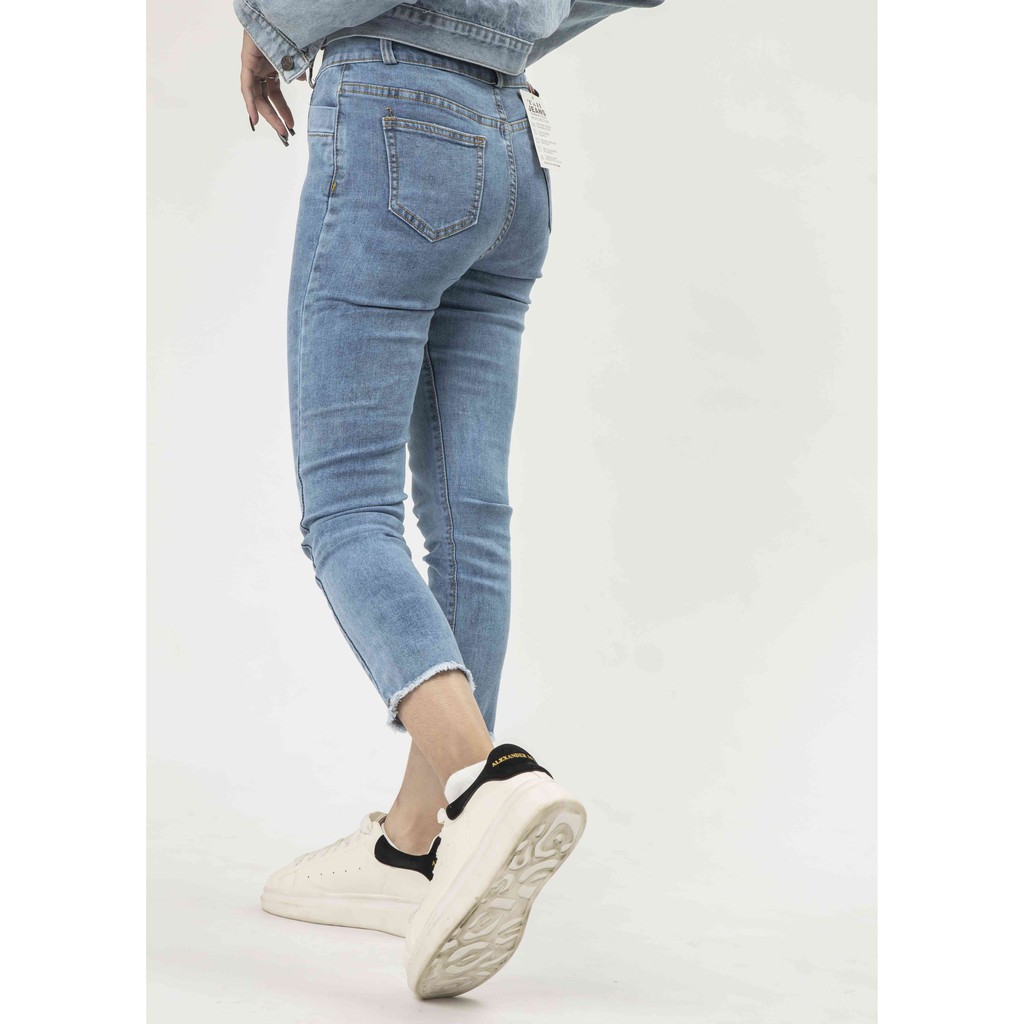 Quần Jean Nữ cạp cao túi xéo tôn dáng, quần bò Nữ ôm dáng thời trang BAHAI_SHOP10 | BigBuy360 - bigbuy360.vn