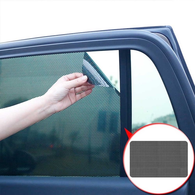 2pcs Car Window Sunshade Cover UV Protection Static Cling Sticker Film Car Sunroof Window Film