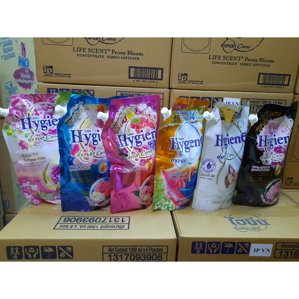 Nước Xả vải Hygiene túi đậm đặc 2,200ml 1150ml Thái Lan