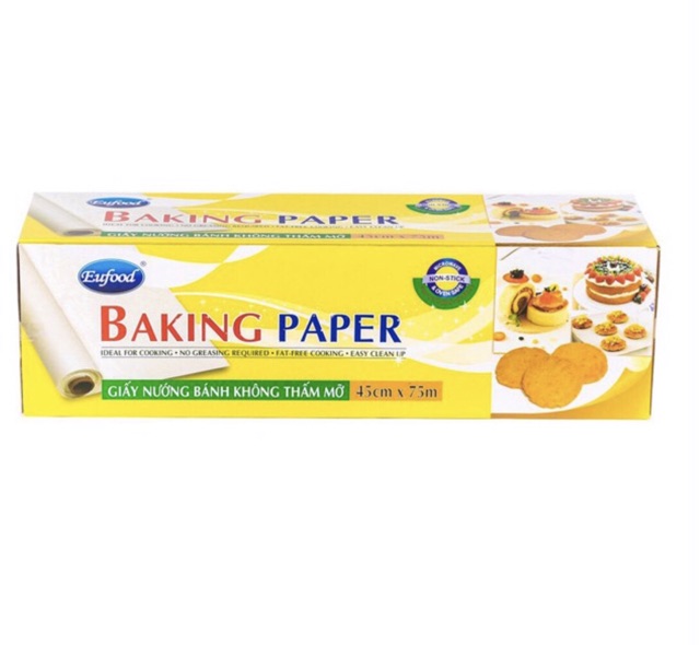 Giấy Nến Lót Bánh Và Nướng Bánh Cuộn Lớn 45x75cm