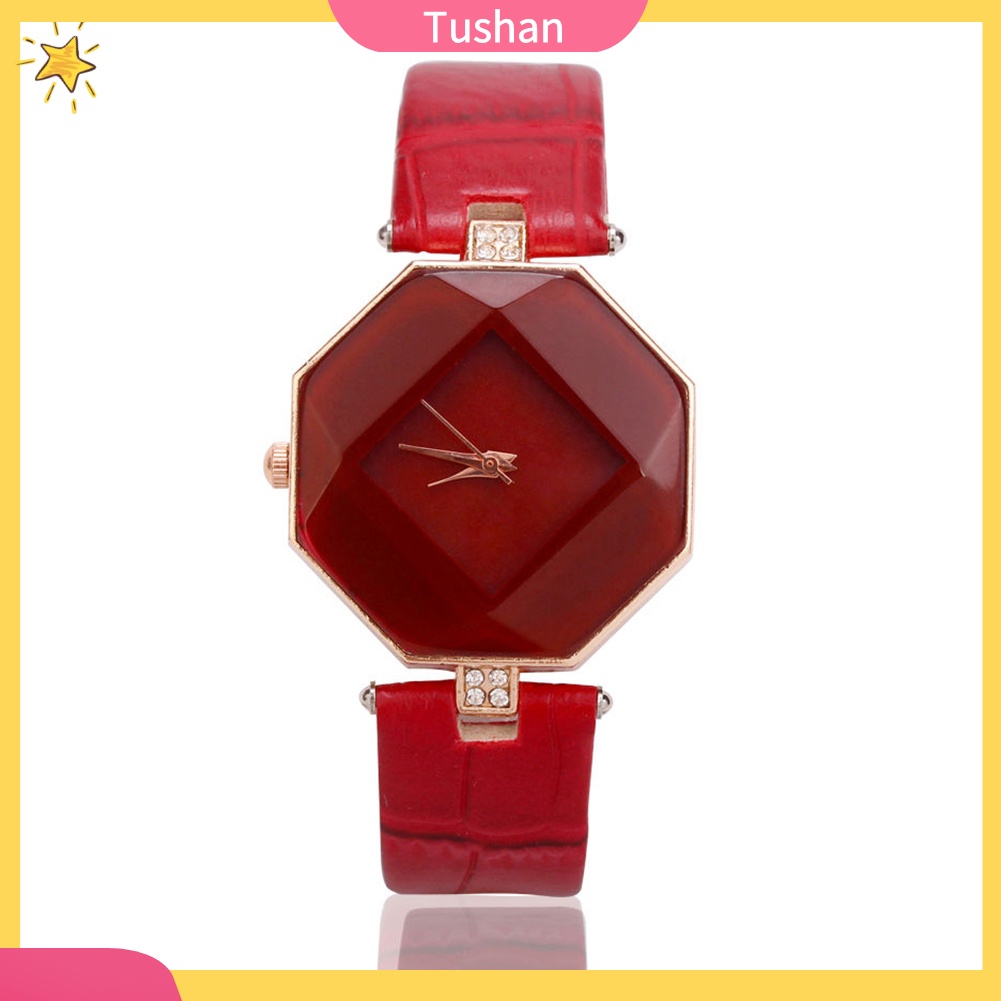 Đồng hồ dây giả da kiểu dáng thời trang phong cách dành cho nữ