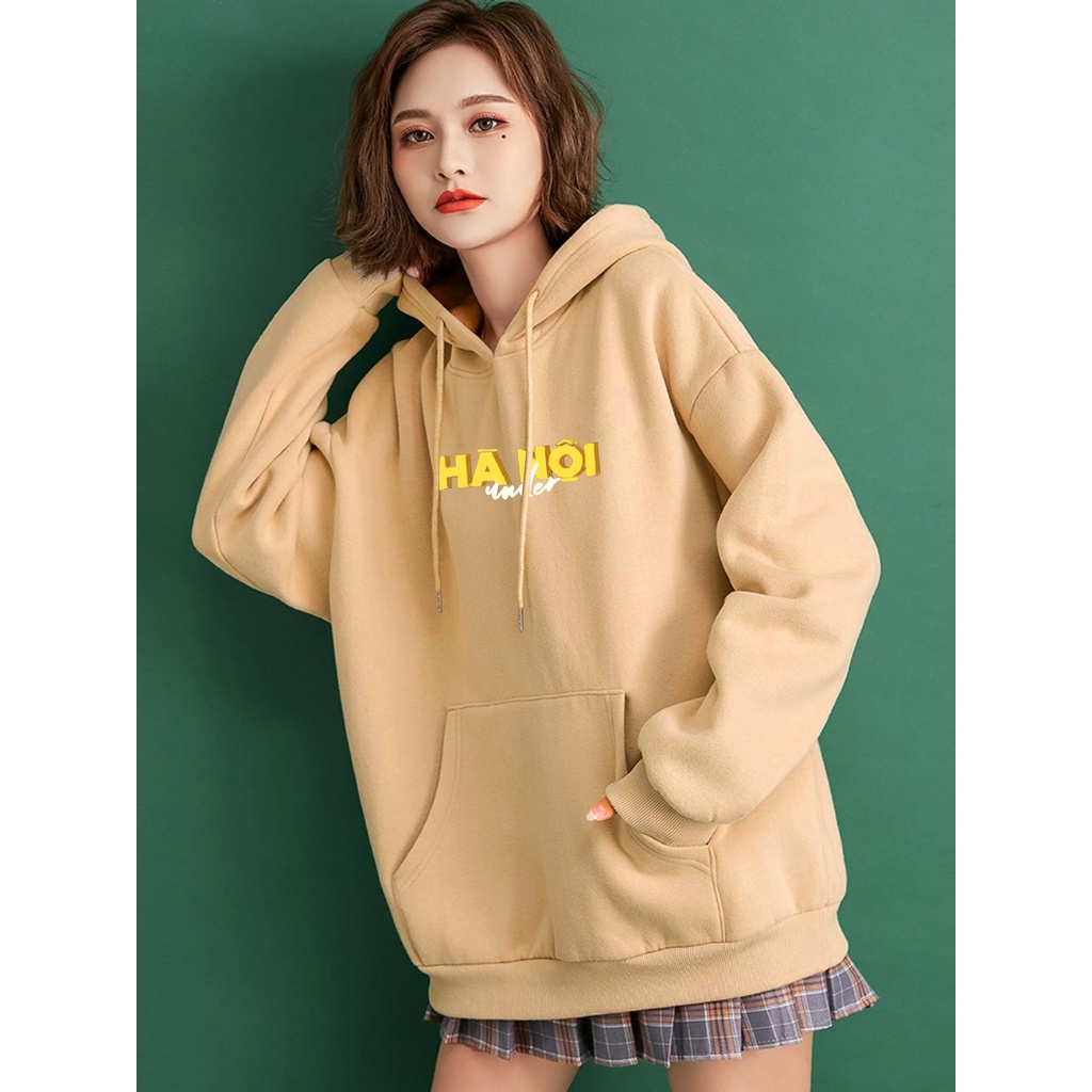 Áo Hoodie chất NỈ in under Hà Nội, Sweater Drew  , ÁO phom Rộng 100% Cotton Nam Nữ Unisex -In Hình Local Brand