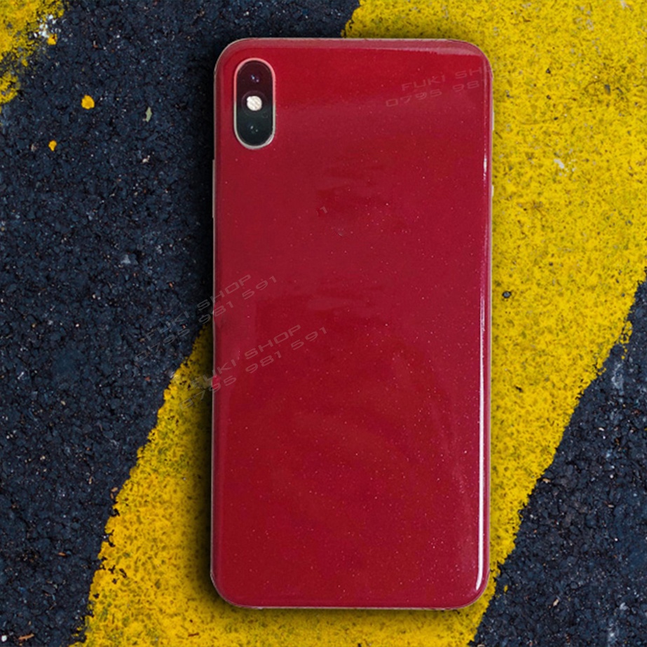 Tấm Dán Skin mặt sau Đỏ bóng Full Viền Dành cho 13prm , 12prm , 11prm , x, xs, xr, xsm , 6p , 7p , 8p - FukiShop