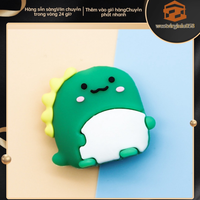 Hàng HotDụng Cụ Quấn Dây Cáp Bằng Silicon Họa Tiết Hoạt Hình Dễ Thương Cho Gia Đình/Văn Phòng (StraHàng giao ngaywestvirginia058