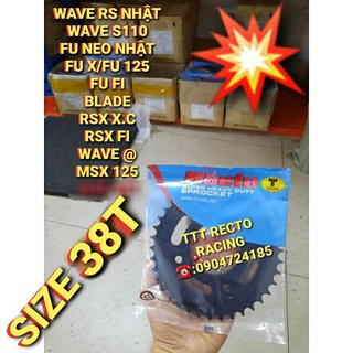 Dĩa 38t wave rs/wave s110/msx 125/future nhật/future 125/future x/future fi/future neo nhật/wave blade/rsx fi/rsx x.cơ