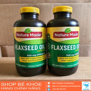 Viên uống Dầu Hạt Lanh Flaxseed Oil Nature Made 1400MG - Mỹ