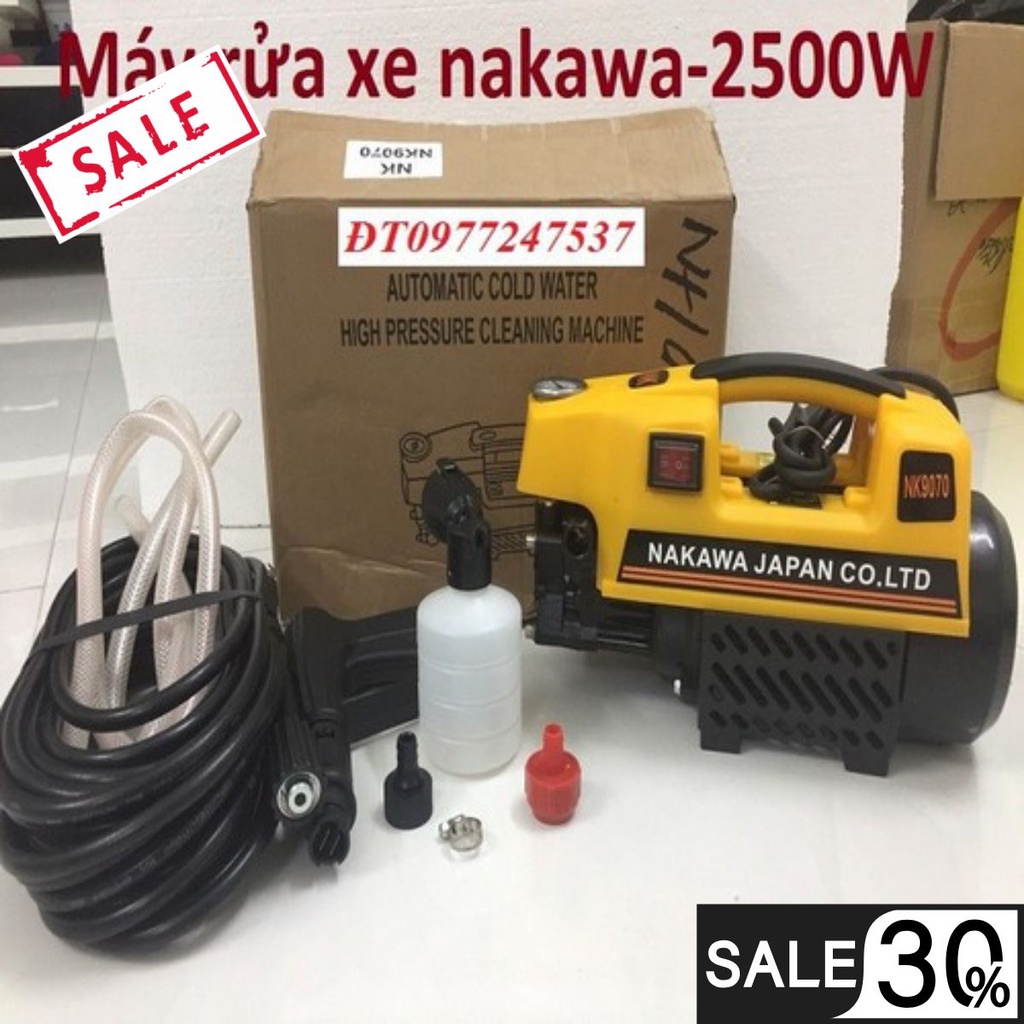 Máy rửa xe Nakawa 2500W lõi đồng