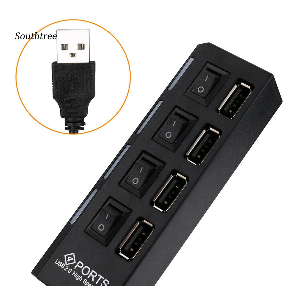 Hub chia 4 cổng USB 2.0 tốc độ cao cho laptop