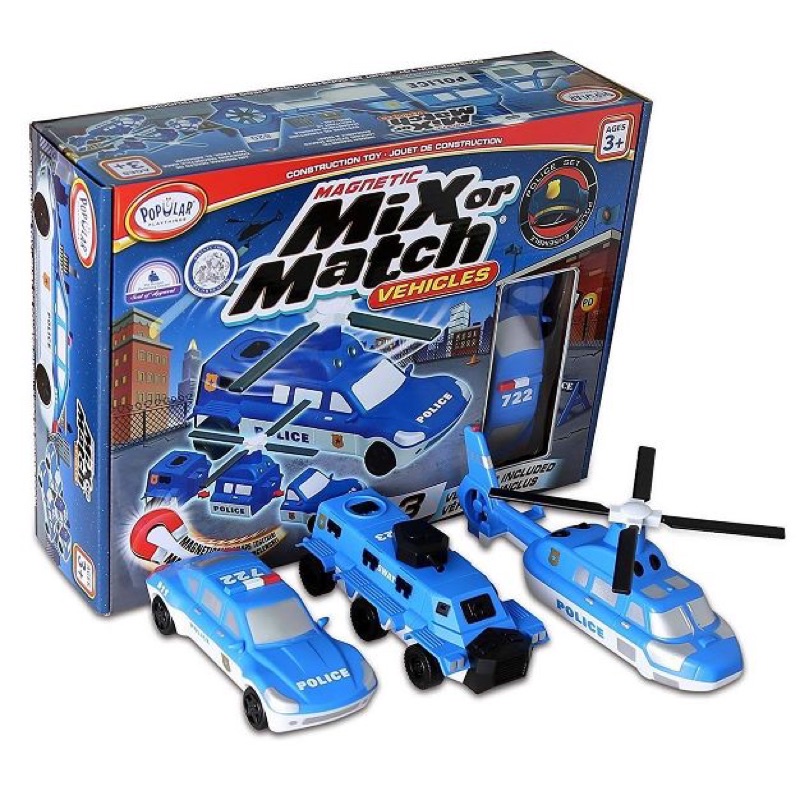 Mix hoặc Match đồ chơi phổ biến: Bộ xe cảnh sát