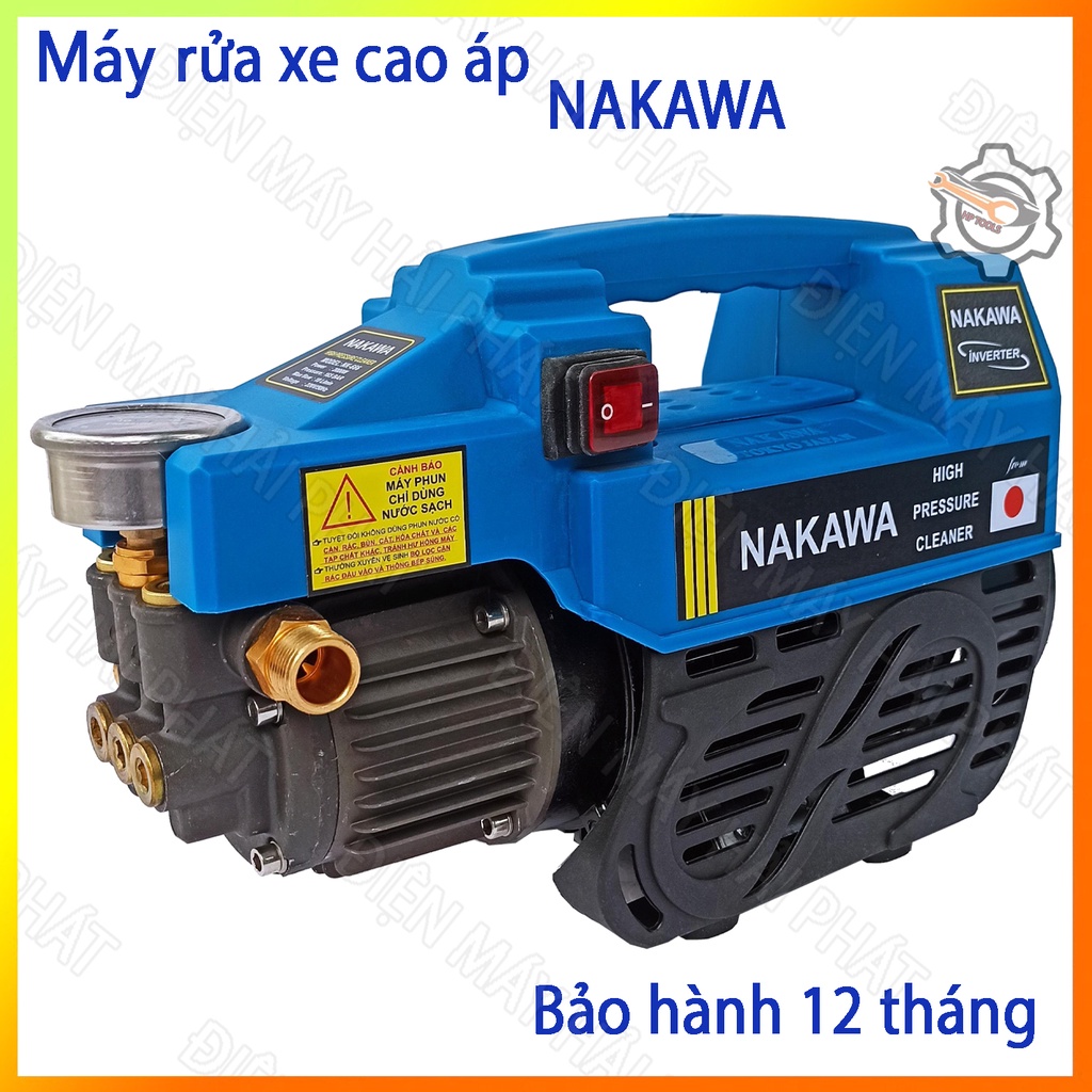 Máy Rửa Xe gia đình Nakawa NK-626 hàng chính hãng tặng kèm đủ bộ phụ kiện bảo hành 12 tháng