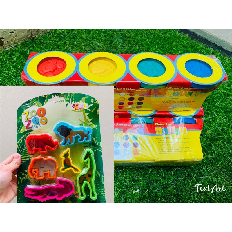 Đất nặn Kiddy Clay Thái Lan hình bánh kem DOUGH 5 màu kèm khuôn