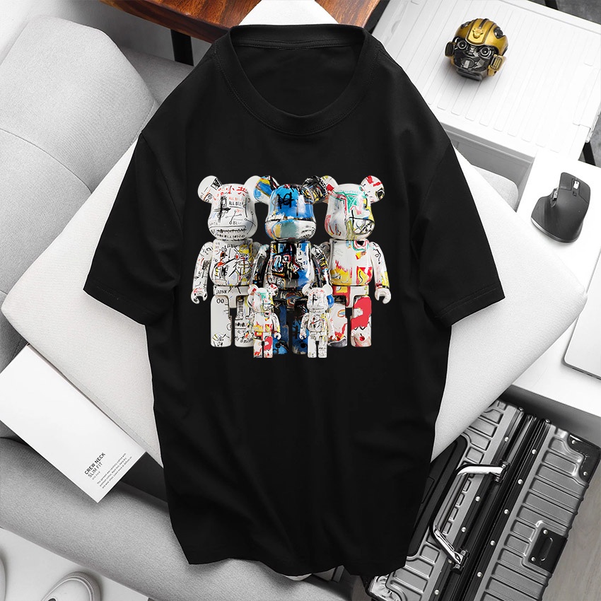 Áo thun in hình BEEBEE  Bearbrick gia đình-BBGD001 ( trắng) 100% COTTON | BigBuy360 - bigbuy360.vn