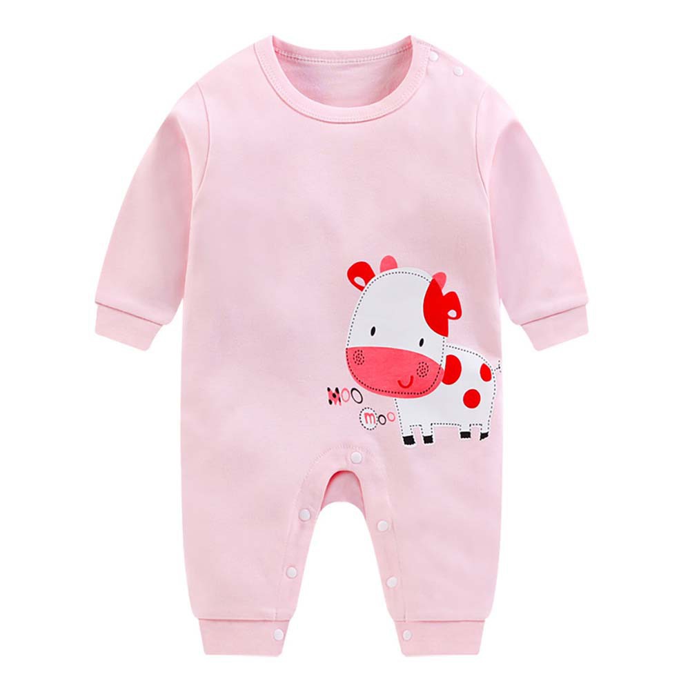 Jumpsuit Tay Dài Chất Cotton Cho Bé 0-2 Tuổi