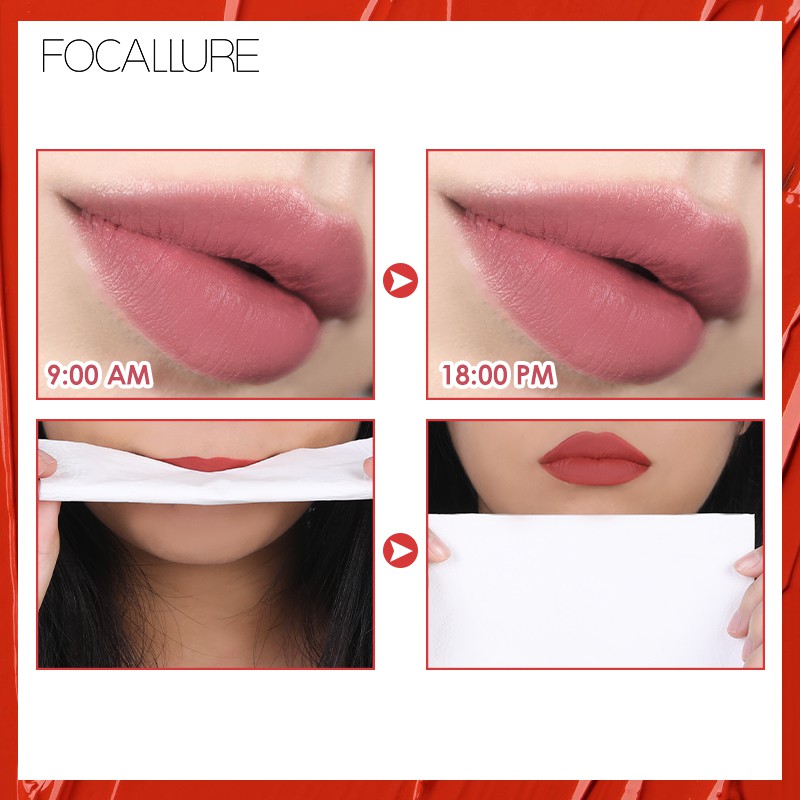 Son kem FOCALLURE hiệu ứng bóng mượt nhung mịn gồm 10 màu tùy chọn 27g | BigBuy360 - bigbuy360.vn