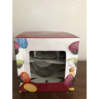 bộ ly thuỷ tinh ocean gồm 1 ly thuỷ tinh espresso và 1 ly to đựng green tea , chôcchino, auliat...(có đĩa)