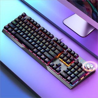 Bàn Phím Cơ Gaming MC104 Gaming cao cấp, nhiều chế độ led, phím tạch tạch cảm giác chơi game cực đã BH 6 tháng