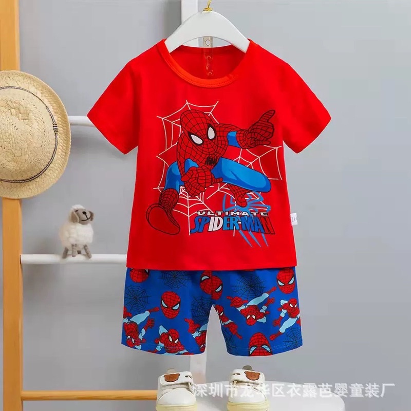 ❤️ COTTON LOẠI 1 ❤️ BỘ THUN COTTON SPIDERMAN MỀM MÁT CO GIÃN CỰC TỐT