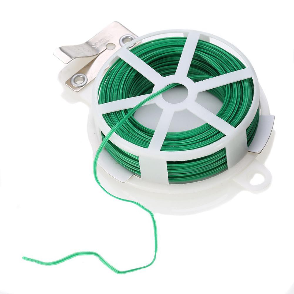 WX_Durable 30M Roll Wire Twist Ties Garden Cable Vegetable Gardening Climbers Tool