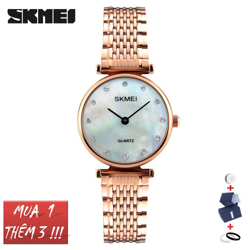 Đồng hồ nữ Skmei 1223 dây thép cao cấp Bán lẻ giá sỉ
