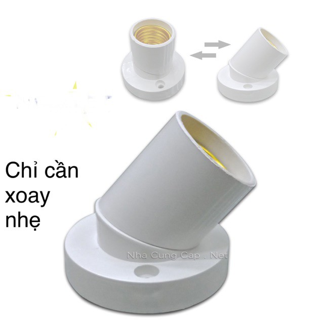 Đui Đèn Xoay Thẳng, Xéo Đa Năng Chống Va Đập Chịu Nhiệt Tốt