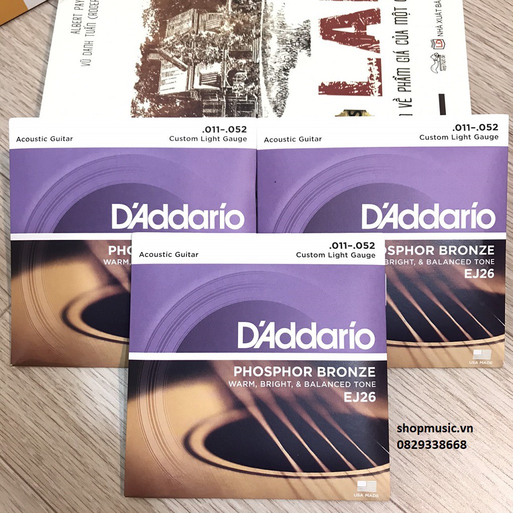 DÂY GUITAR AUCOUSTIC D'ADDARIO EJ26 (HÀNG CHÍNH HÃNG)