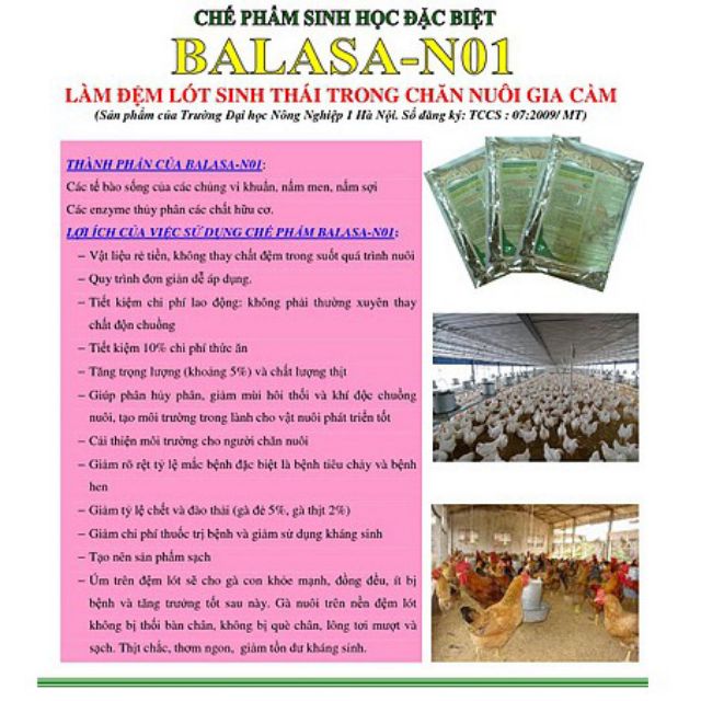 1kg Balasa No1 - làm đệm lót sinh thái trong chăn nuôi gia cầm