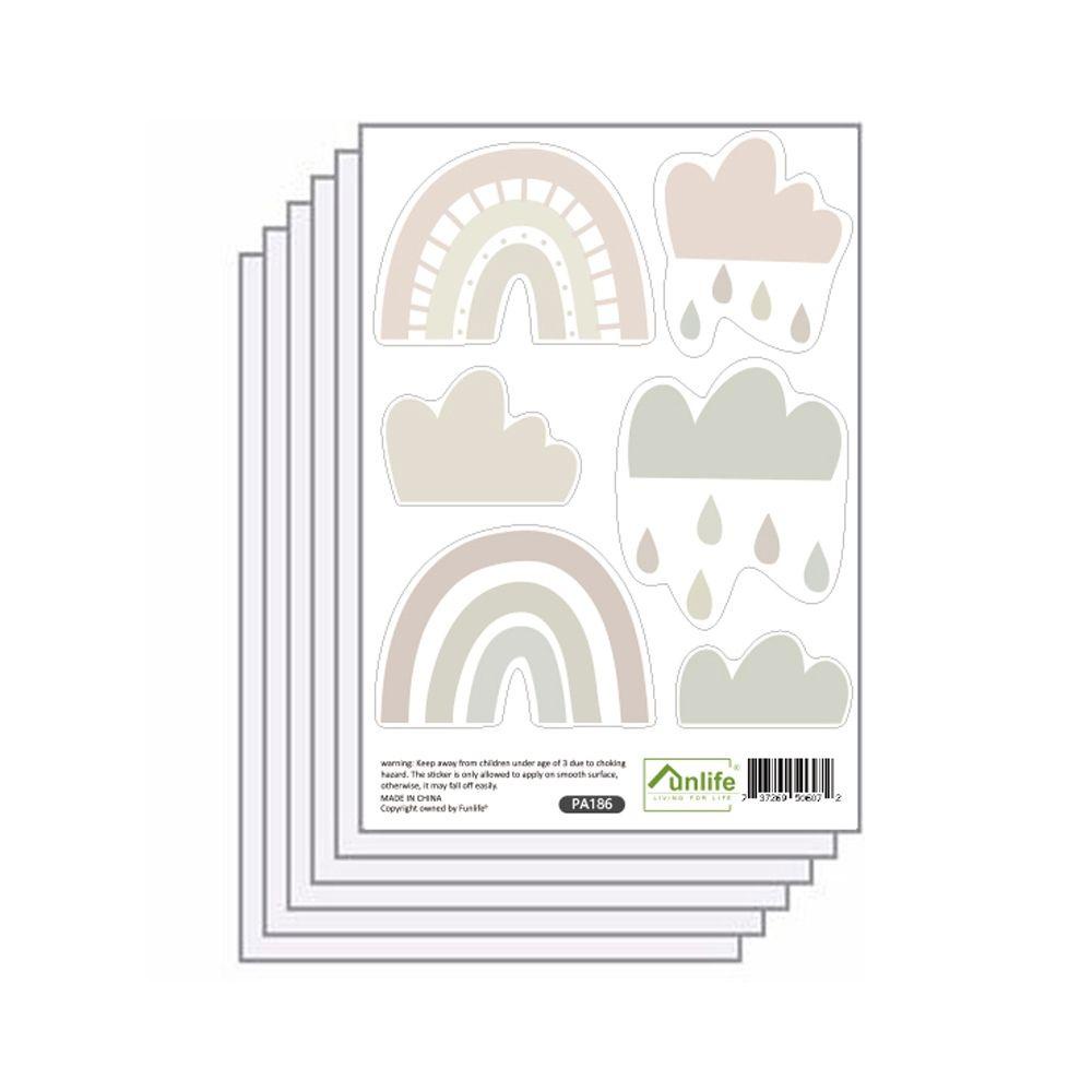 Sticker Dán Tường Tự Dính Họa Tiết Cầu Vồng Dễ Thương Bắt Mắt