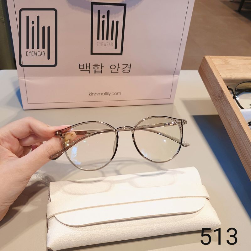 Gọng Kính Cận Tròn Nhựa Dẻo Hàn L513 - Gọng Kính Mắt Tròn Thời Trang Lilyeyewear | BigBuy360 - bigbuy360.vn