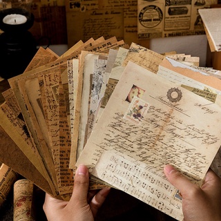 30 Tờ giấy làm nền trang trí sổ tay phong cách vintage
