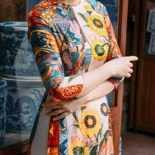 VẢI ÁO DÀI SƯU TẬP “BÓ CỦI NGO” Set số 62