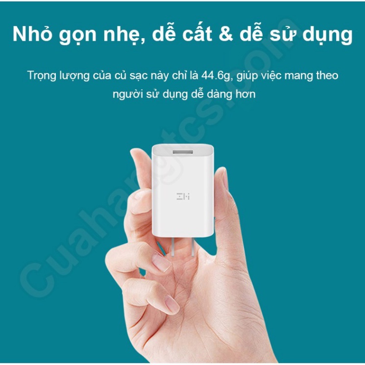 18W| Củ sạc nhanh 18W Zmi Xiaomi HA612 Cốc sạc nhanh Xiaomi