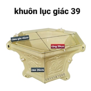 Khuôn đúc chậu cây cảnh lục giác 39cm*cao 26cm