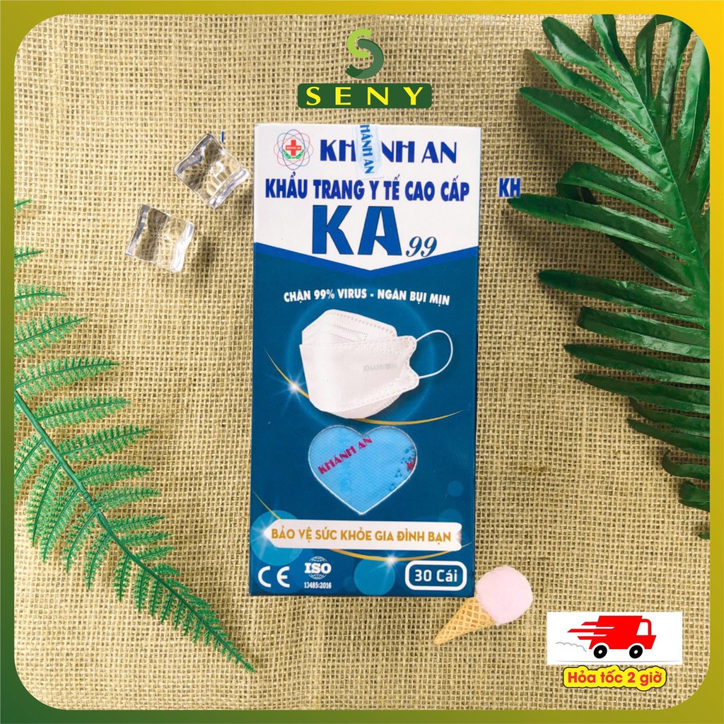 Combo 5 hộp khẩu trang 4d mask 4 lớp kháng khuẩn KA99 Khánh An hộp 30 cái bảo vệ hô hấp