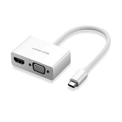 DÂY CHUYỂN ĐỔI USB 3.1 TYPE C UGREEN 30843 SANG VGA +HDMI