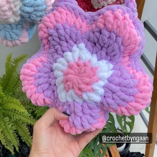 Túi len hình hoa handmade || crochet flower bag | ảnh thật