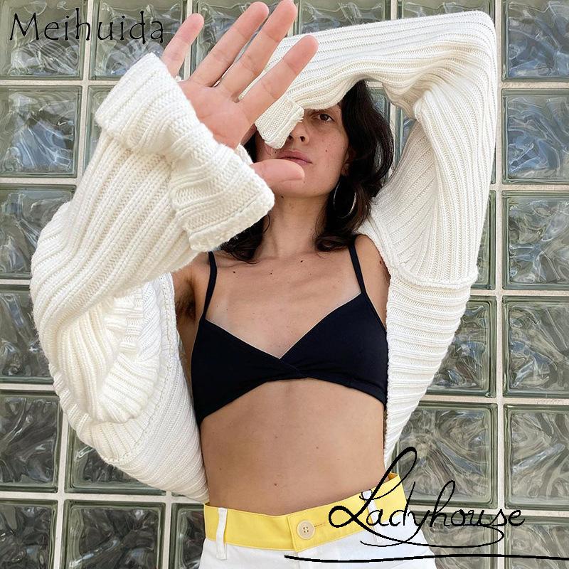 Áo Len Lửng Tay Dài Thời Trang Cho Nữ