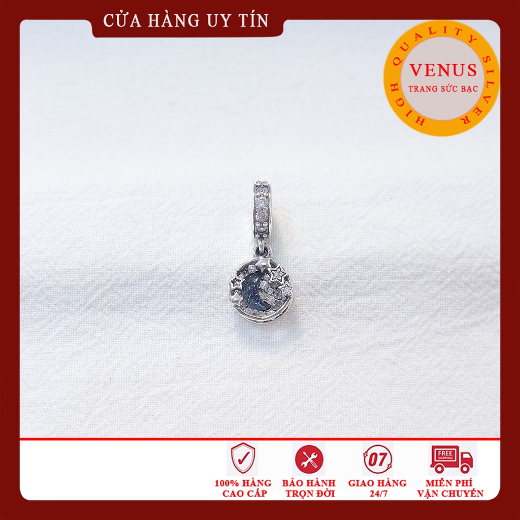 [Charm bạc 925 cao cấp] Bộ sưu tập charm treo xanh đậm- Mã sản phẩm VENUSTTS