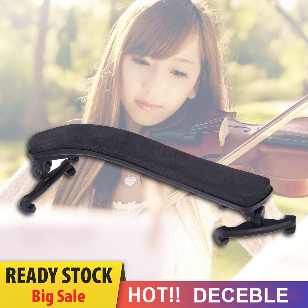 deceble Violin Shoulder Rest Fully Adjustable Black Support for Violin 3/4 4/4 1/2